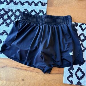 Varsity Brand Cheer Cheerleading Athletic Butterfly Black Shorts kids size small
